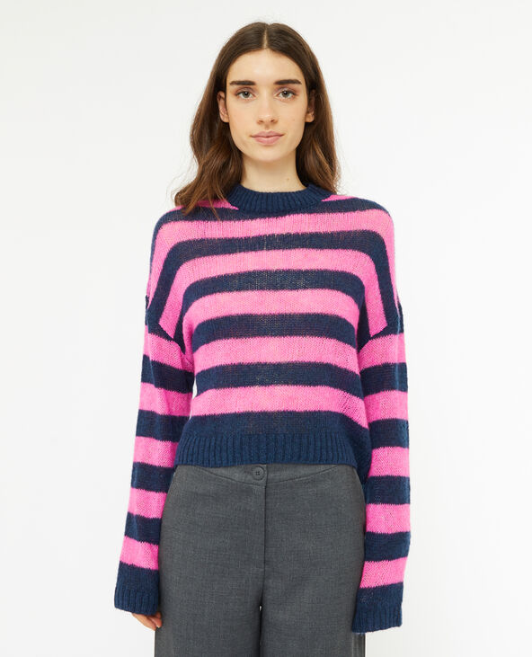 Pull en maille légère rayée rose - Pimkie