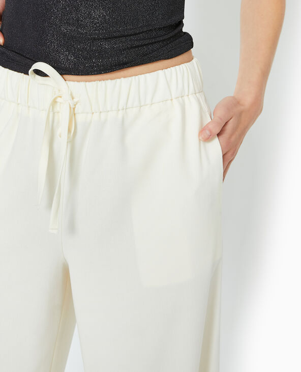 Pantalon city large et droit blanc - Pimkie