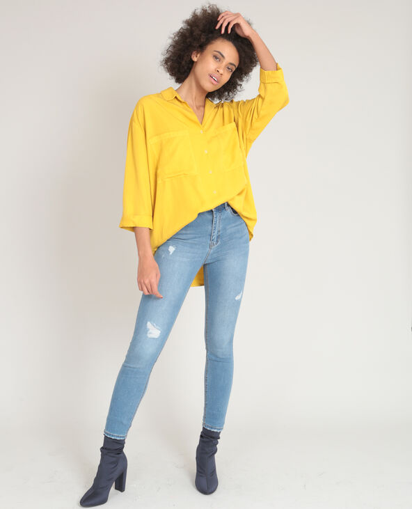 Chemise XL fluide jaune ocre - Pimkie