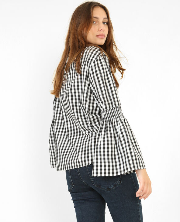 Blouse à manches pagode noir - Pimkie