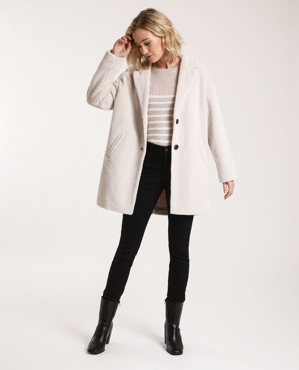 Manteau en fausse fourrure blanc - Pimkie