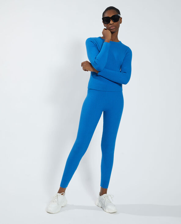 Pull côtelé bleu électrique - Pimkie