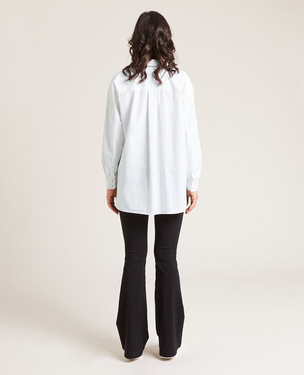Chemise oversize manches longues blanc - Pimkie