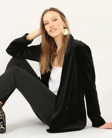 Blazer velours noir - Pimkie