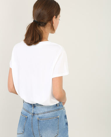 T-shirt à message blanc - Pimkie