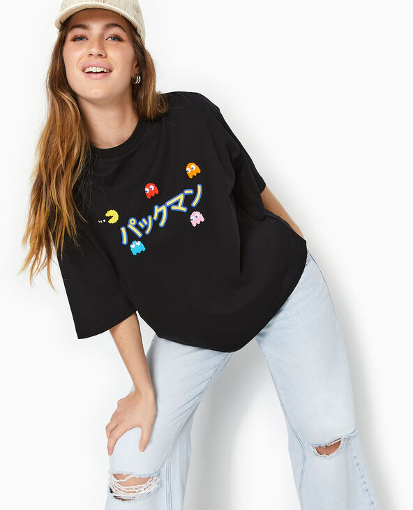 T-shirt oversize PACMAN noir - Pimkie