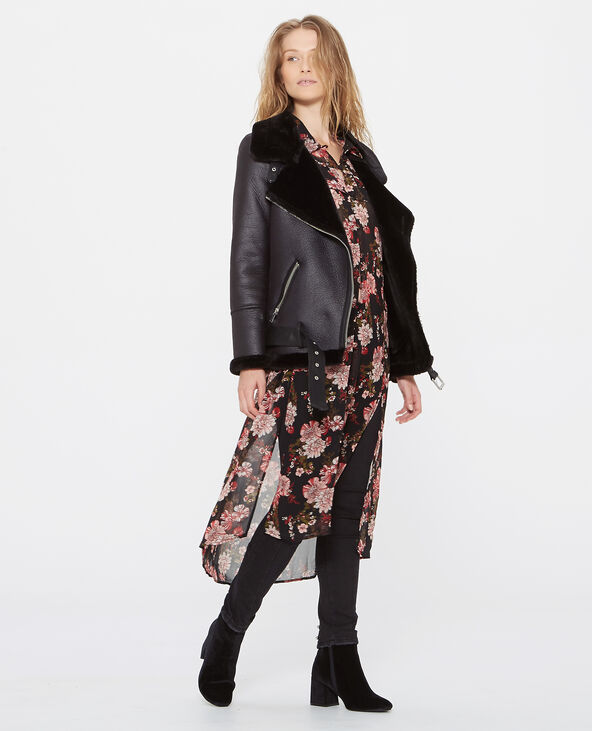 Robe en voile transparent noir - Pimkie