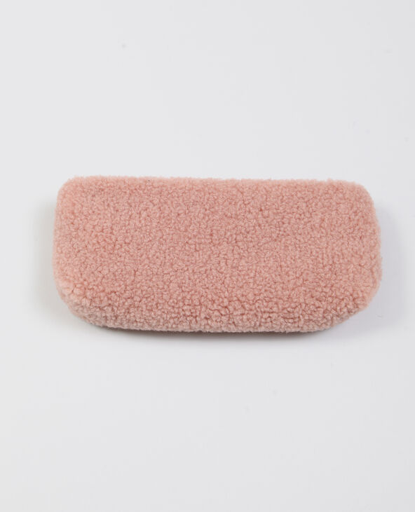 Trousse fausse fourrure rose - Pimkie