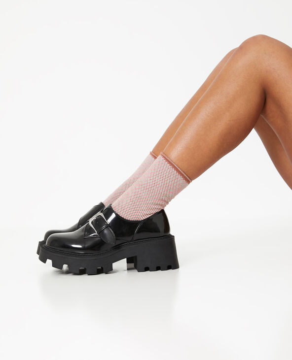 Paire de chaussettes mini-damiers marron - Pimkie