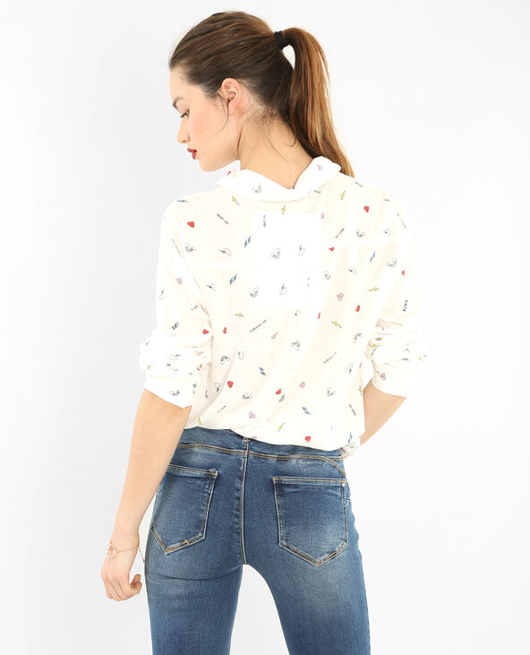 Chemise imprimée blanc - Pimkie