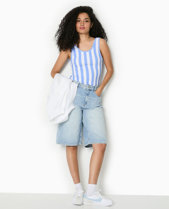 Body maille reliefée rayé bleu - Pimkie