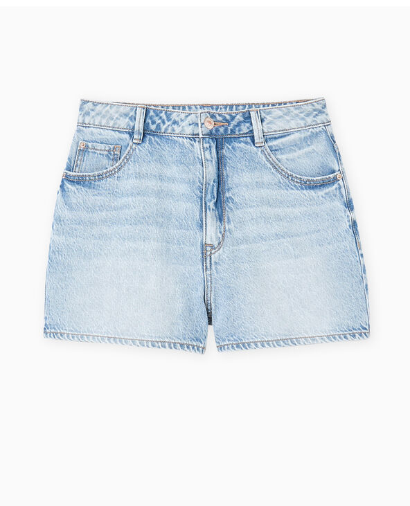 Short en jean taille haute bleu - Pimkie
