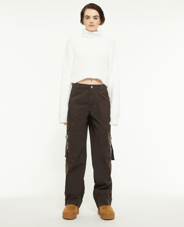 Pantalon cargo avec sangles marron - Pimkie