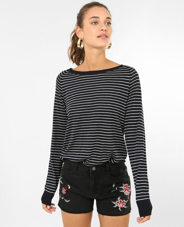Pull basique léger bleu foncé - Pimkie