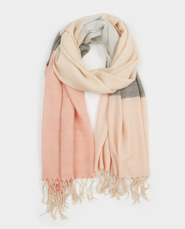 Echarpe fine multicolore rose clair - Pimkie