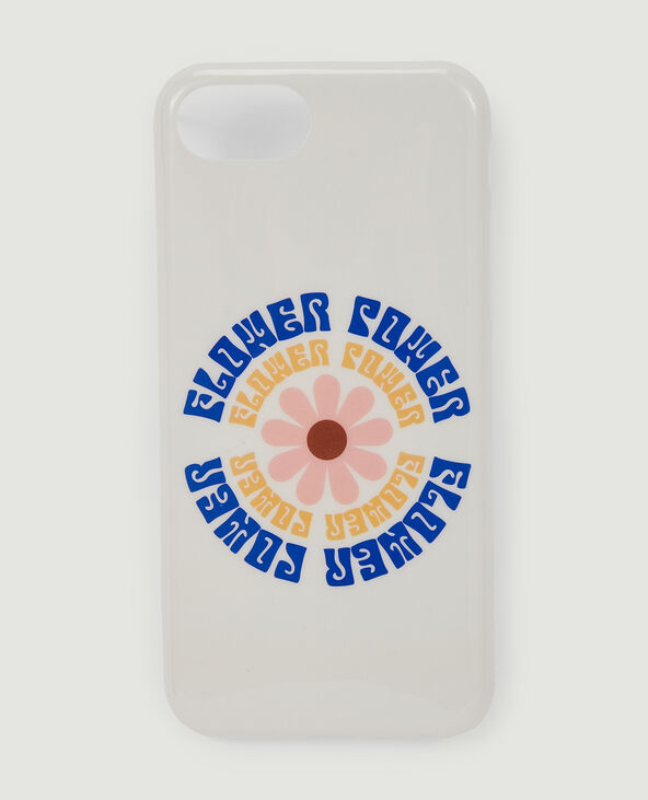 Coque iPhone Flower Power blanc - Pimkie