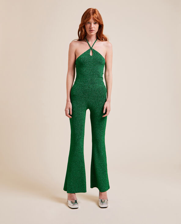 Pantalon flare maille lurex vert - Pimkie