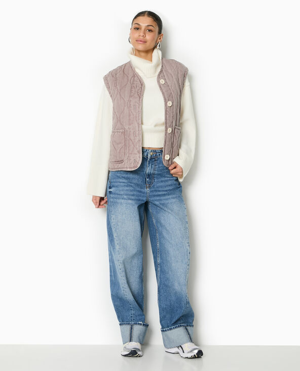 Pull col boule avec manches larges blanc - Pimkie