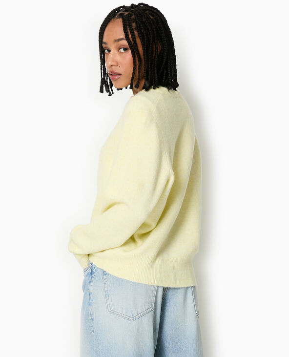 Gilet col rond Jaune pâle - Pimkie