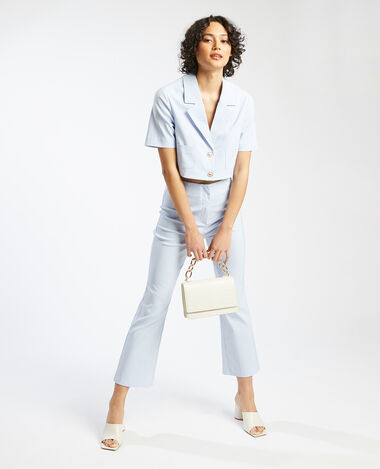Pantalon flare cropped bleu - Pimkie