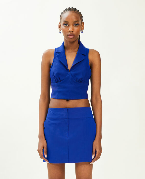Jupe bandeau taille basse bleu électrique - Pimkie