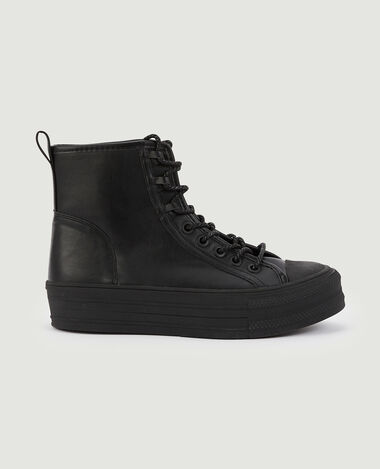 Baskets montantes semelles compensées noir - Pimkie