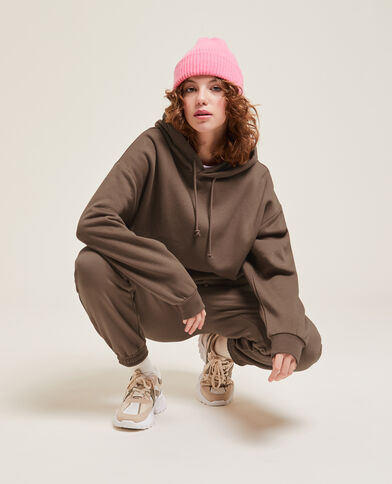 Sweat capuche oversize marron - Pimkie