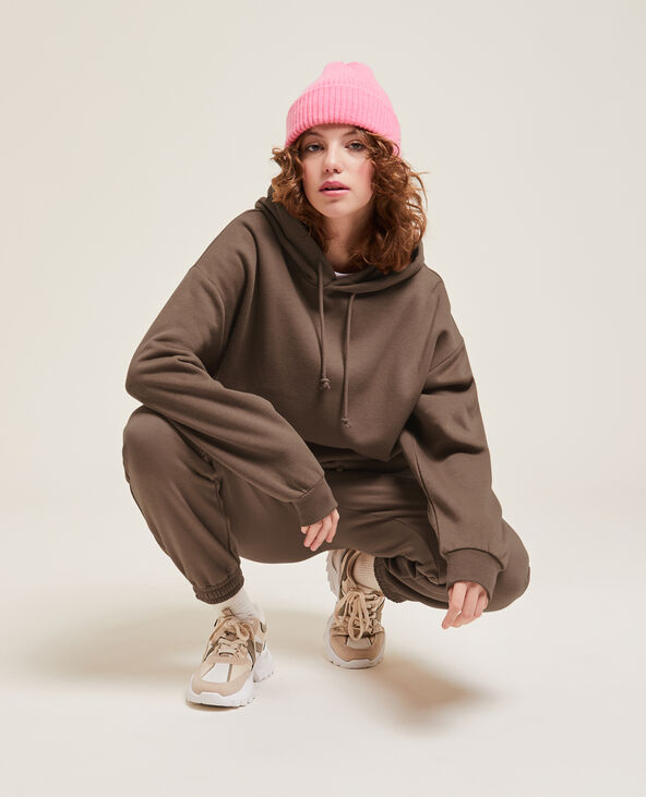 Sweat capuche oversize marron - Pimkie