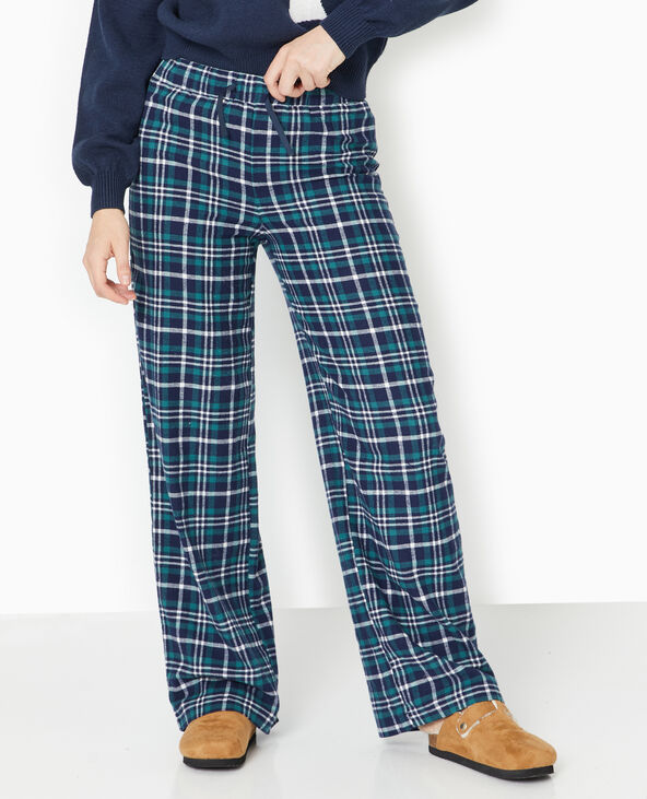 Pantalon de pyjama à carreaux bleu - Pimkie