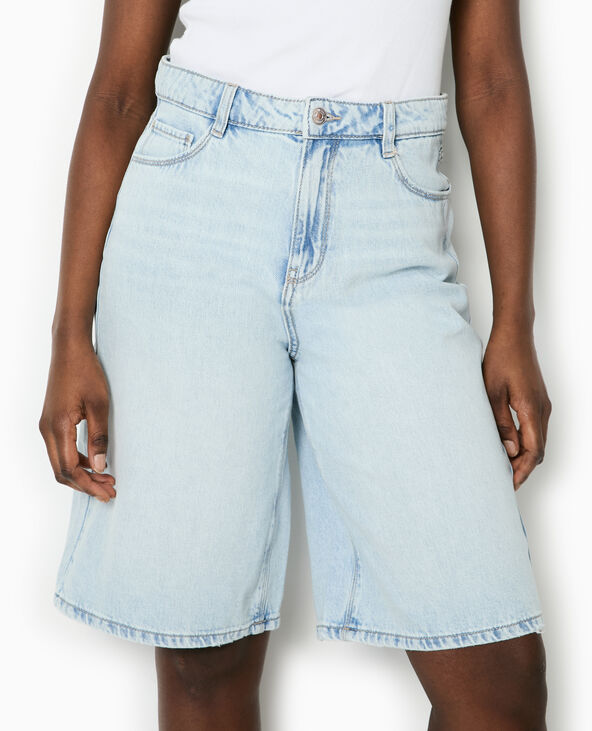 Bermuda large en jean bleu clair - Pimkie