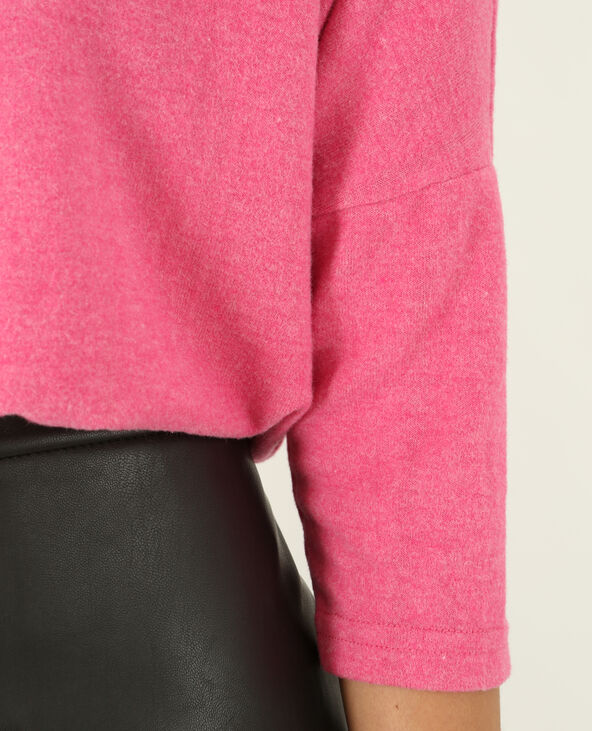 Pull à col bateau rose fuchsia - Pimkie