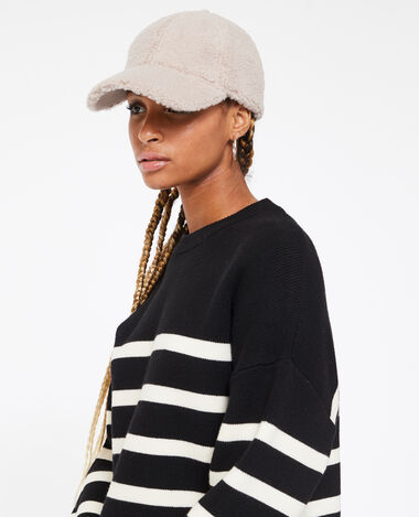 Casquette en sherpa beige - Pimkie