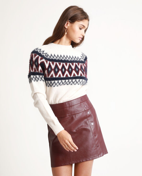 Pull jacquard écru - Pimkie