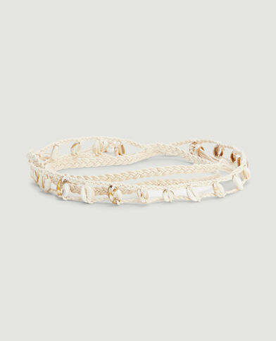 Ceinture corde et coquillages beige - Pimkie
