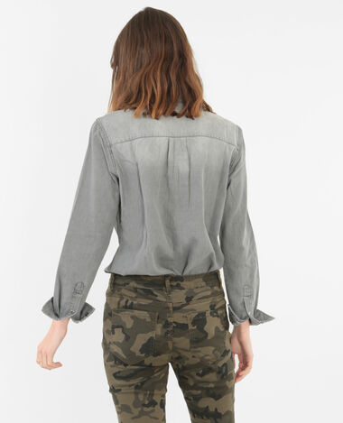 Chemise jean gris foncé - Pimkie