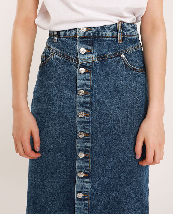 Jupe midi en jean bleu - Pimkie