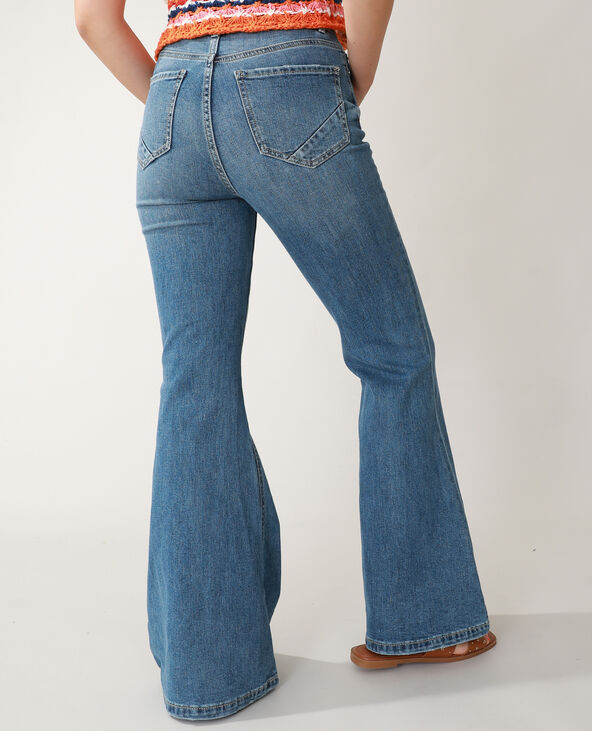 Jean flare high waist bleu - Pimkie