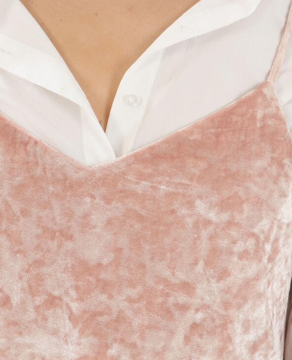 Robe velours rose clair - Pimkie