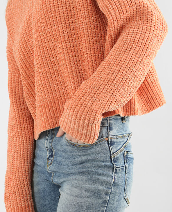 Pull en maille chenille rose - Pimkie