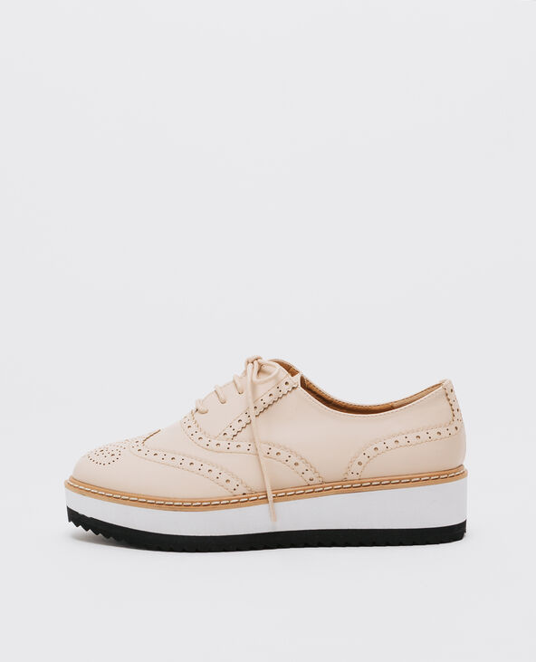 Derbies à plateforme beige - Pimkie