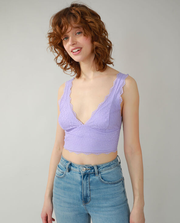 Brassière en dentelle violet - Pimkie