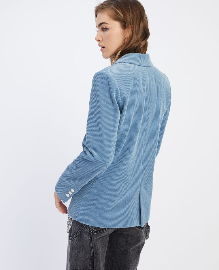 Blazer en velours bleu clair - Pimkie