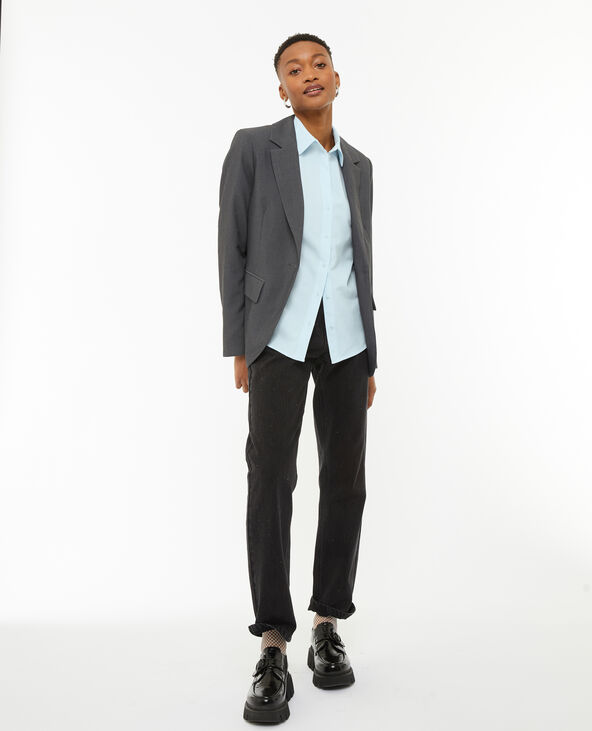 Chemise oversize col ouvert bleu clair - Pimkie