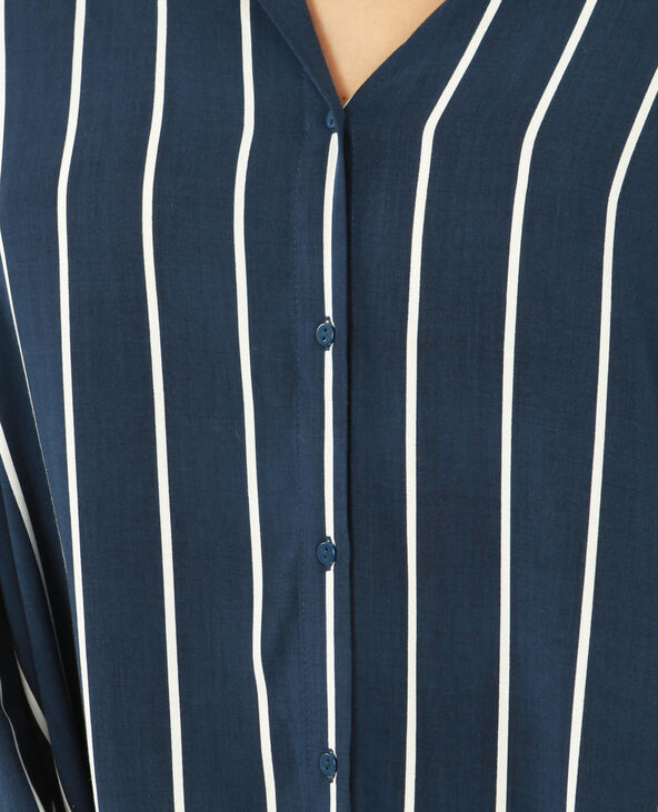 Robe chemise rayée bleu marine - Pimkie