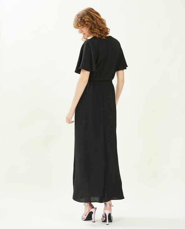 Robe longue encolure croisée noir - Pimkie