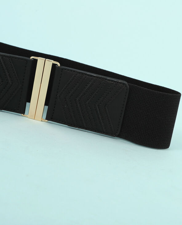 Ceinture élastiquée noir - Pimkie