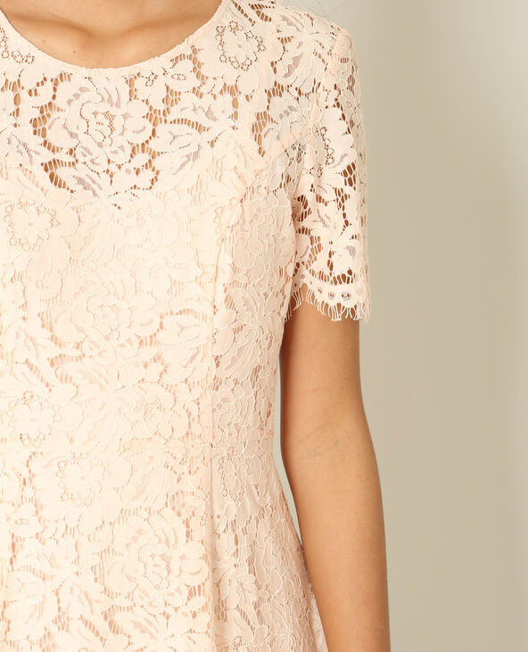 Robe dentelle rose clair - Pimkie