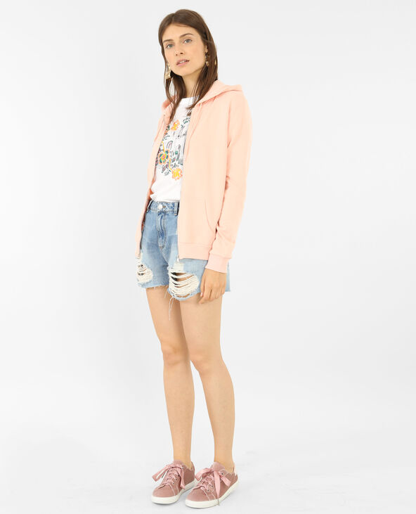 Gilet à capuche rose clair - Pimkie