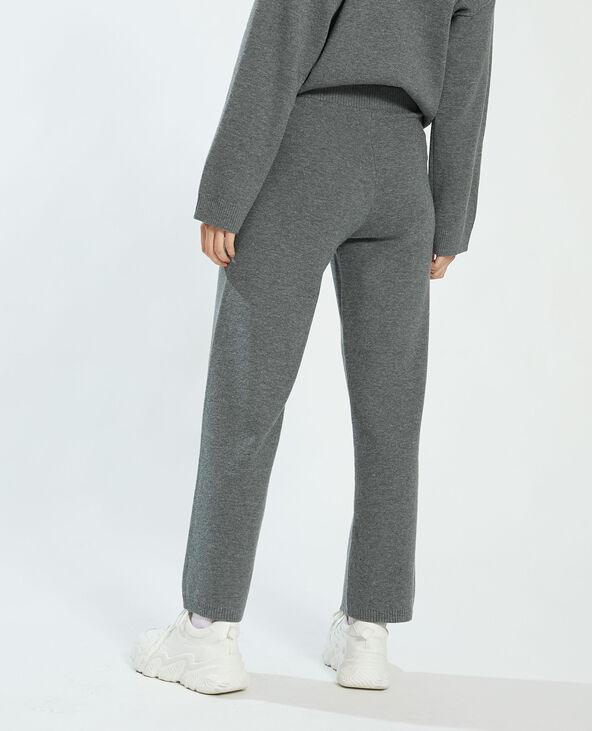 Pantalon wide leg gris chiné - Pimkie