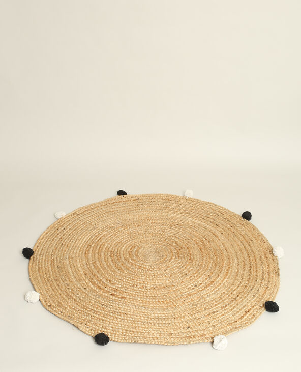 Tapis rond en jute beige - Pimkie